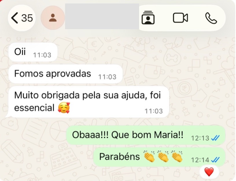 Maria Clara · Aprovadas em família