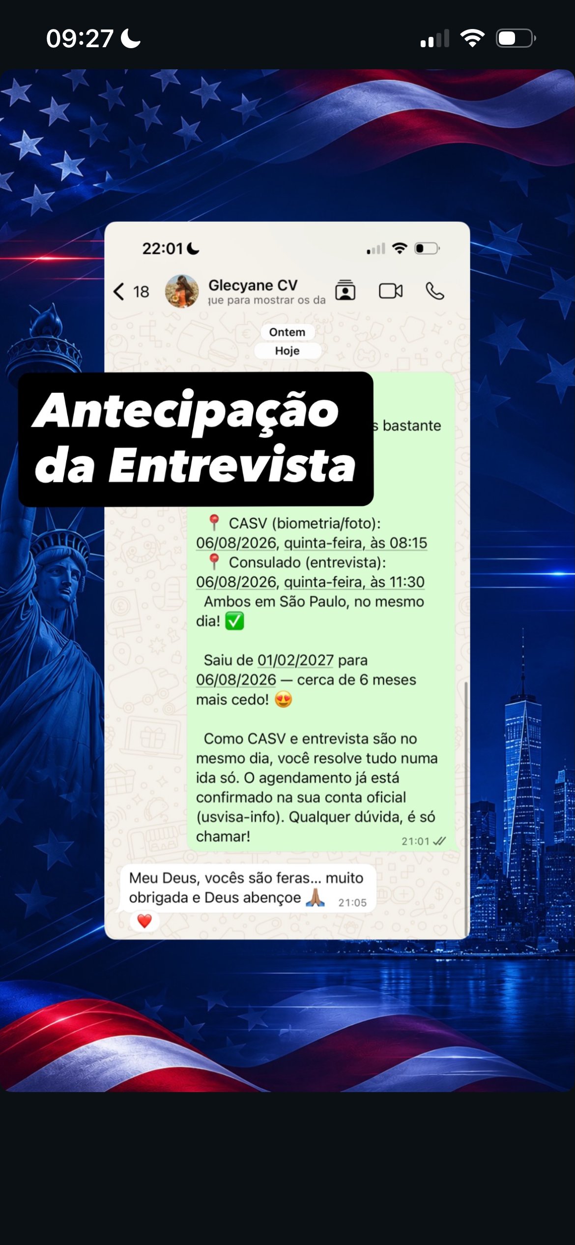 Fevereiro/27 para agosto/26 — biometria e consulado no mesmo dia
