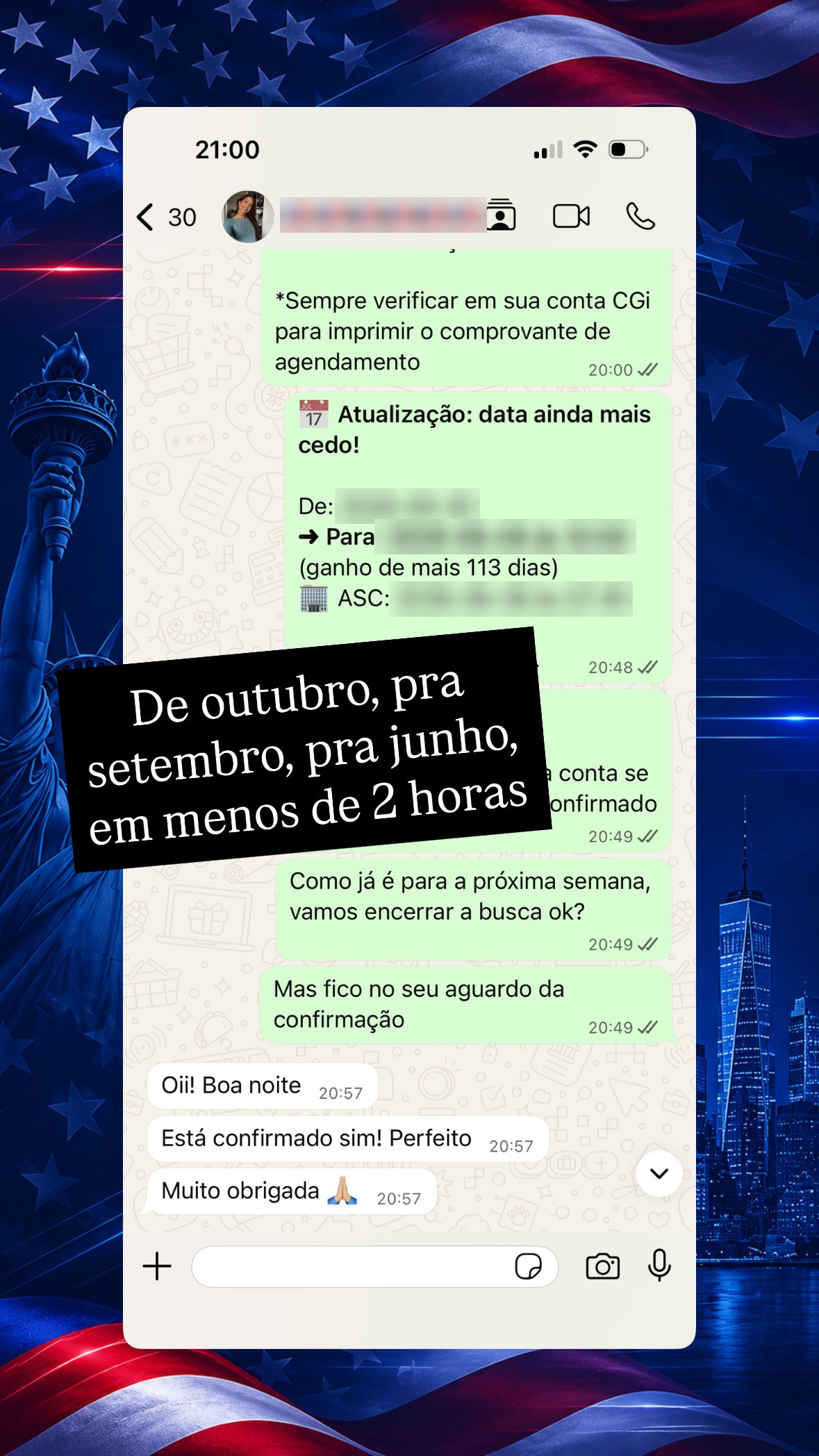 +113 dias mais cedo, em 2 horas