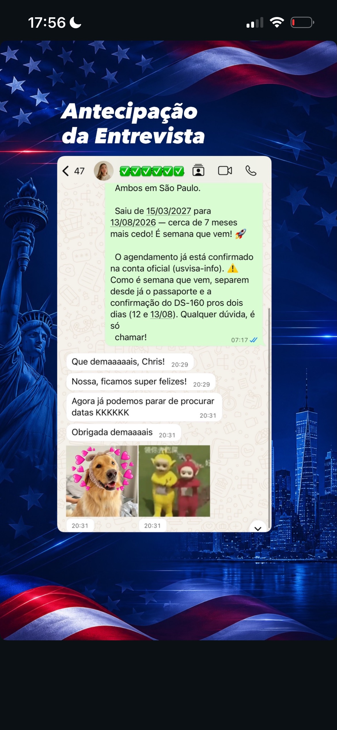 Casal em SP — cerca de 7 meses mais cedo