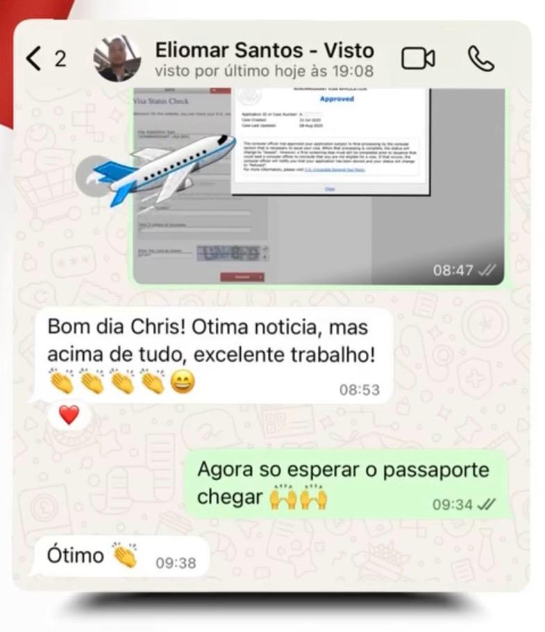 Eliomar — Visto approved, excelente trabalho