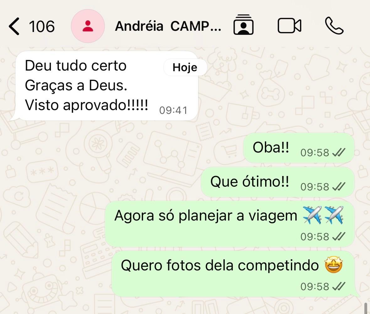 Andreia — Visto aprovado