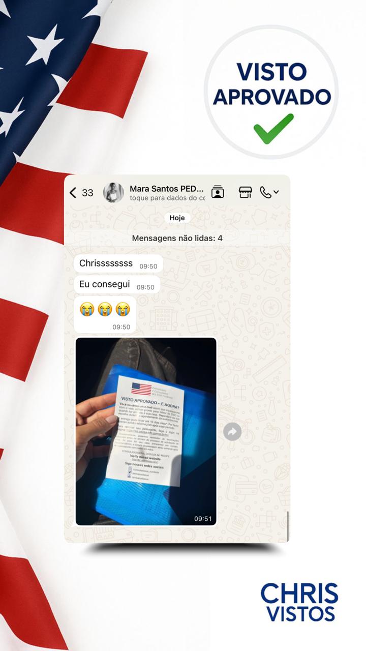 Mara — Eu consegui, visto aprovado