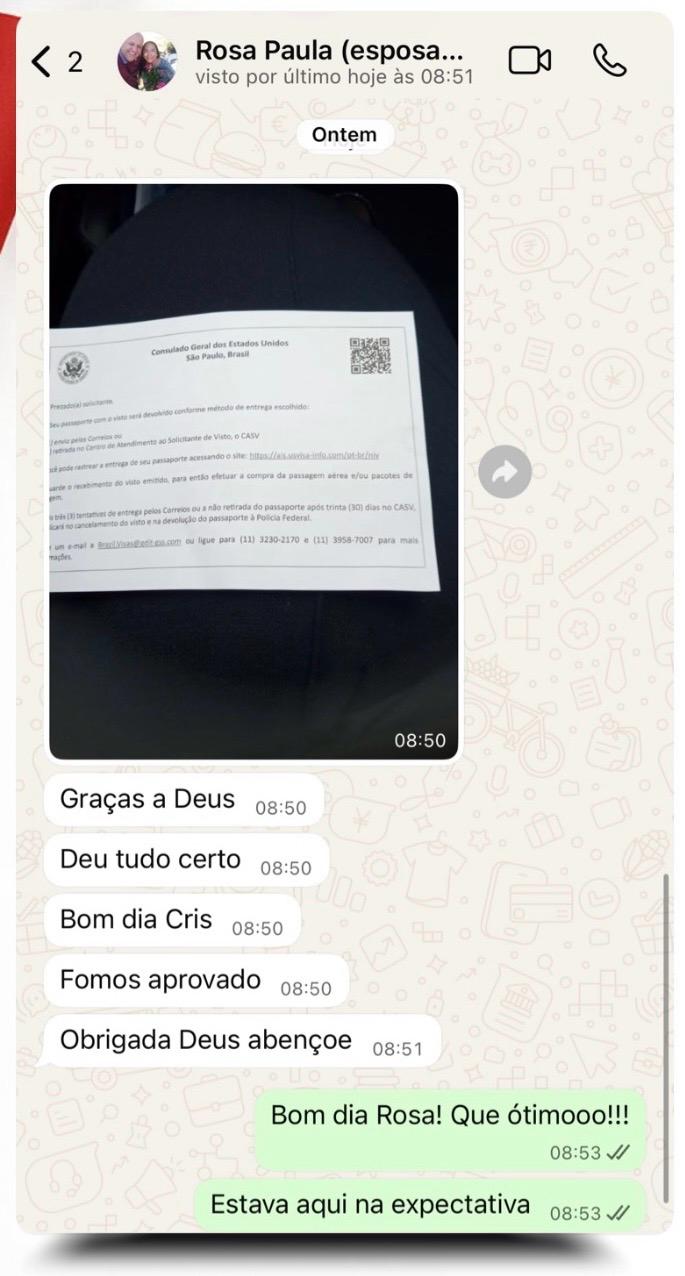 Rosa Paula — Fomos aprovado, gracas a Deus